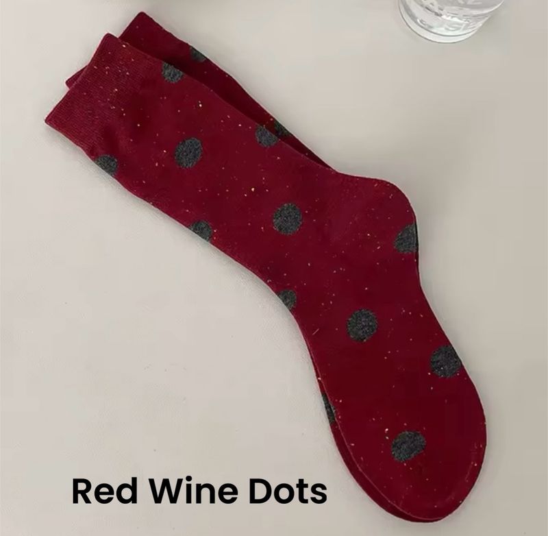 Red Wine Gray Socks