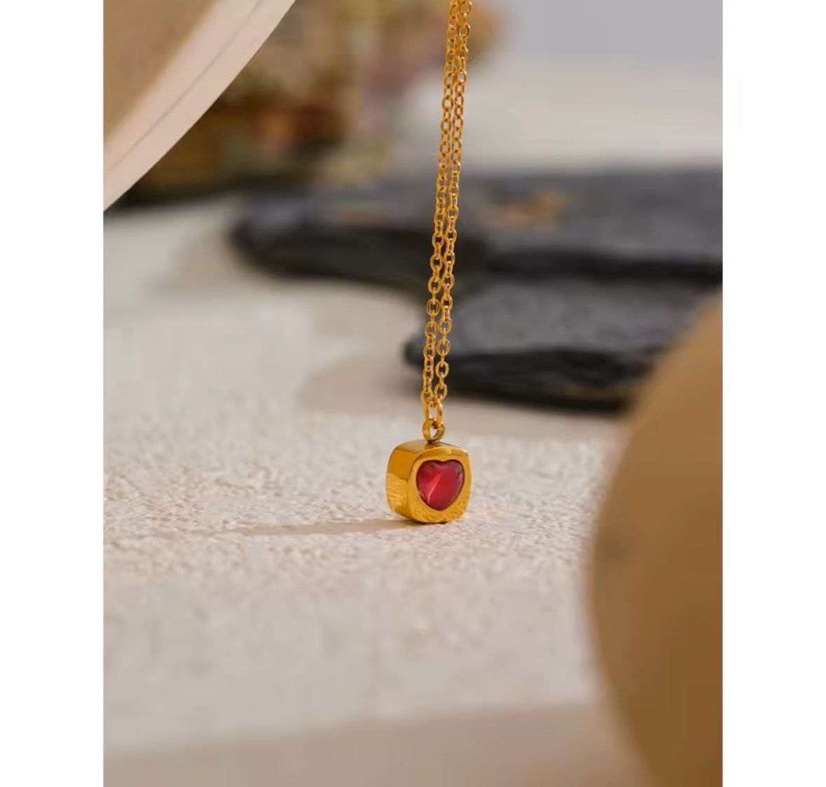 Red mini Heart Necklace