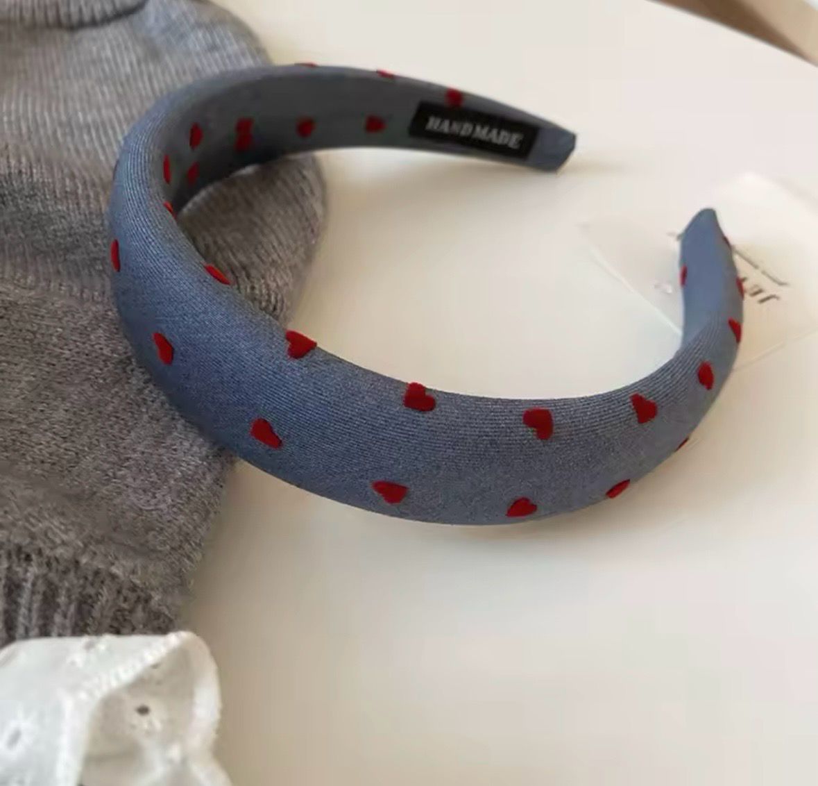 Denim red Hearts