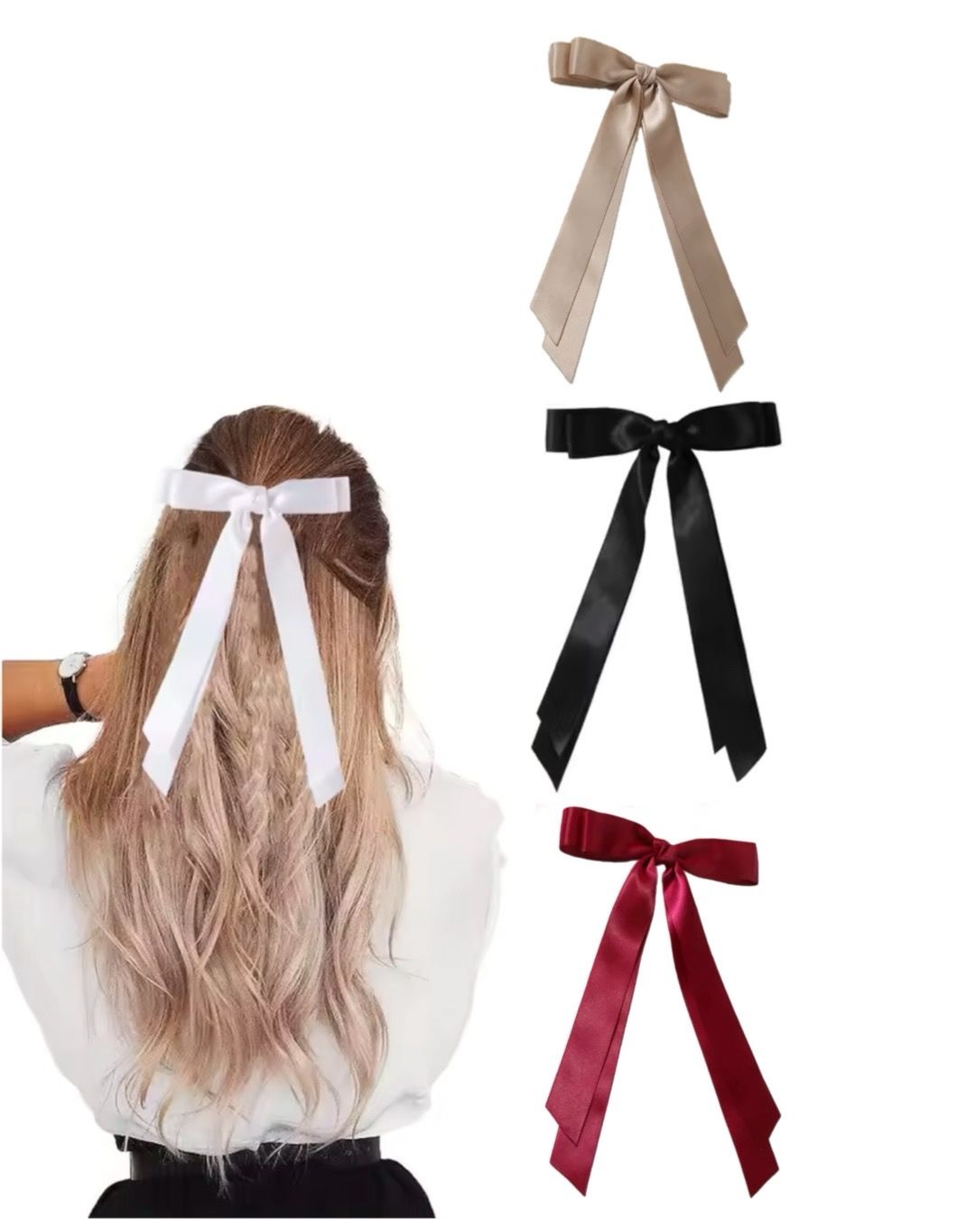 Elegant Bow Ribbon Hair Clip