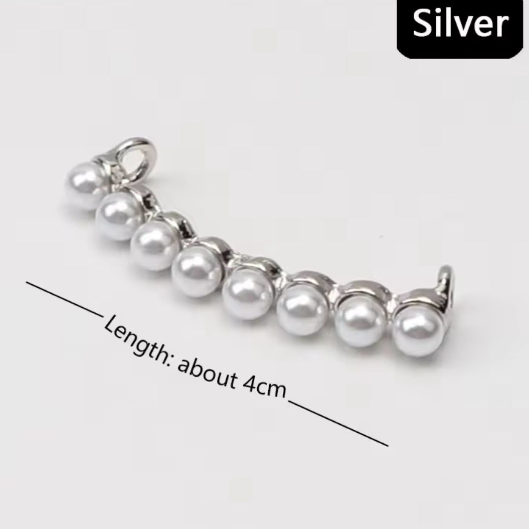 Charm Sneakers Silver Pearls