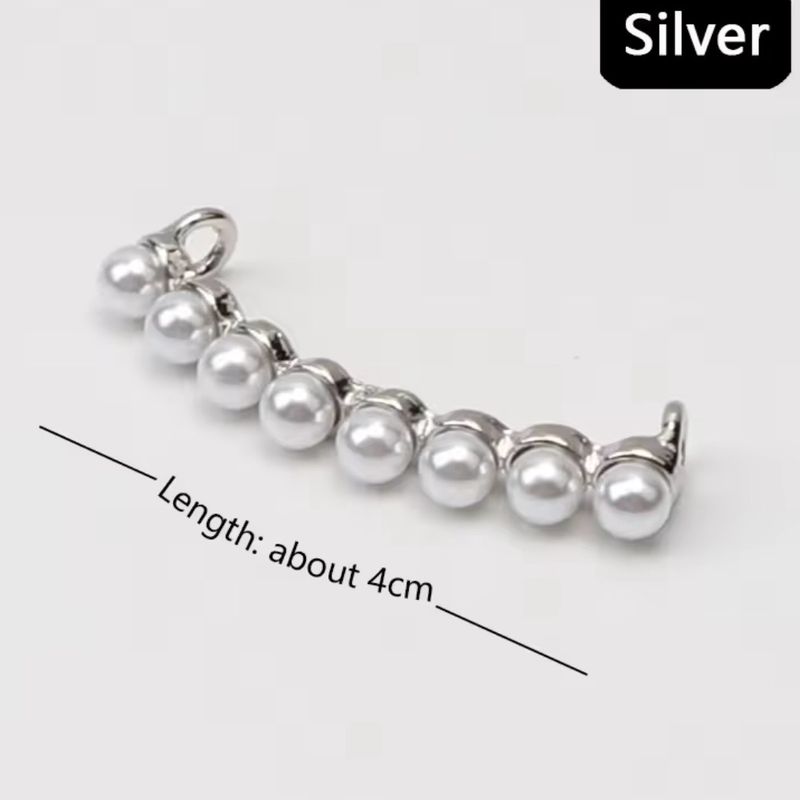 Charm Sneakers Silver Pearls