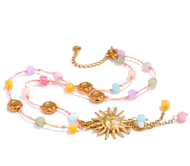 Colorful Sun Necklace