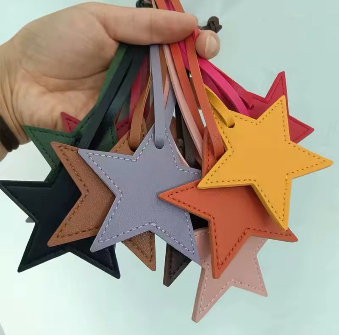 Stars Leather Bag Charm