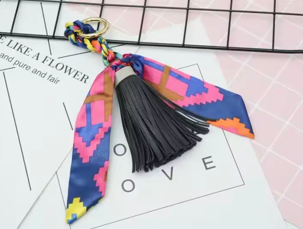 Colorful  Keychain Bowknot Scarf