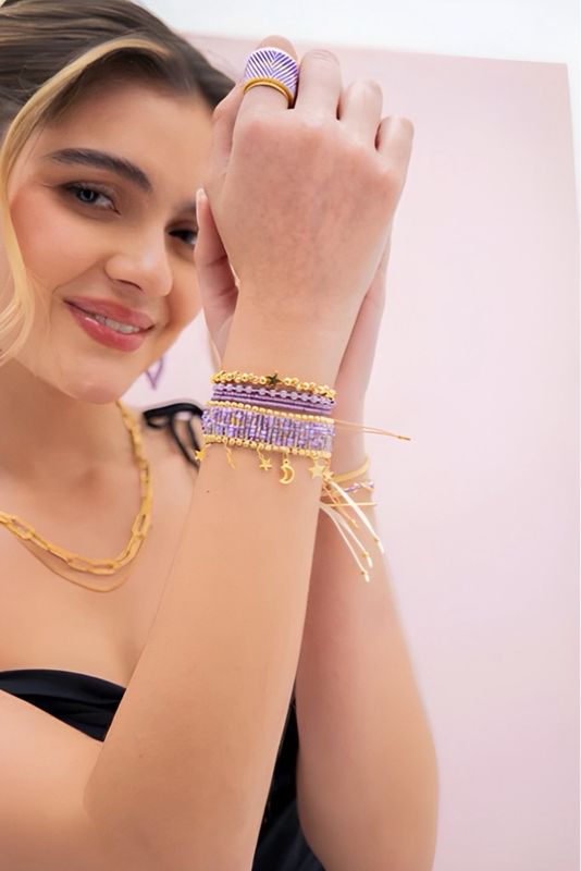 Set pulseras Lavanda