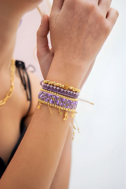 Set pulseras Lavanda