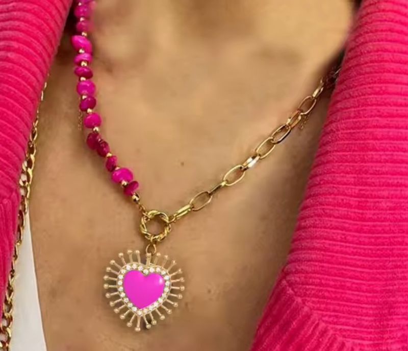 Pink Heart Necklace