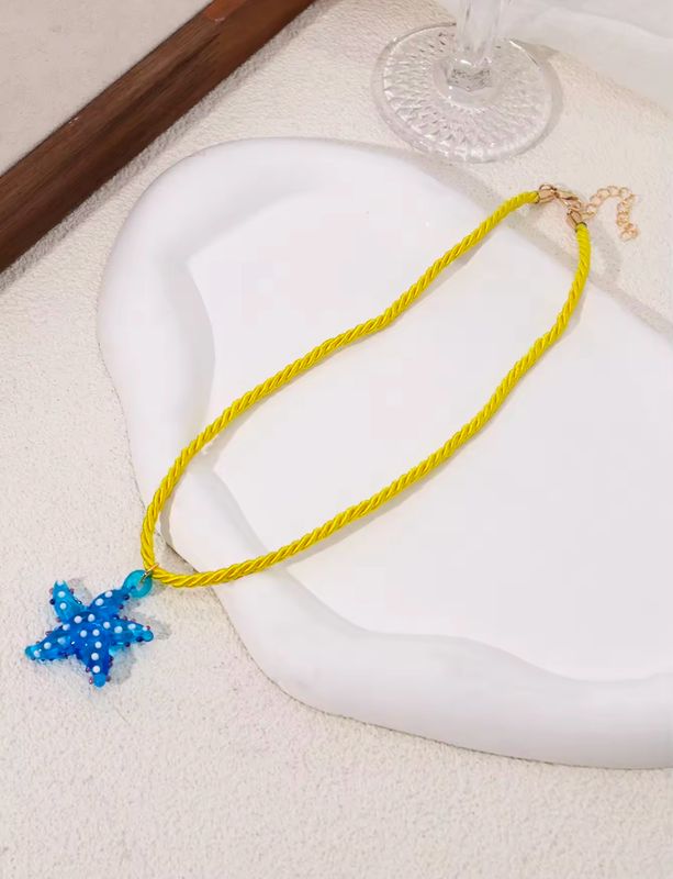 Blue Starfish Necklace