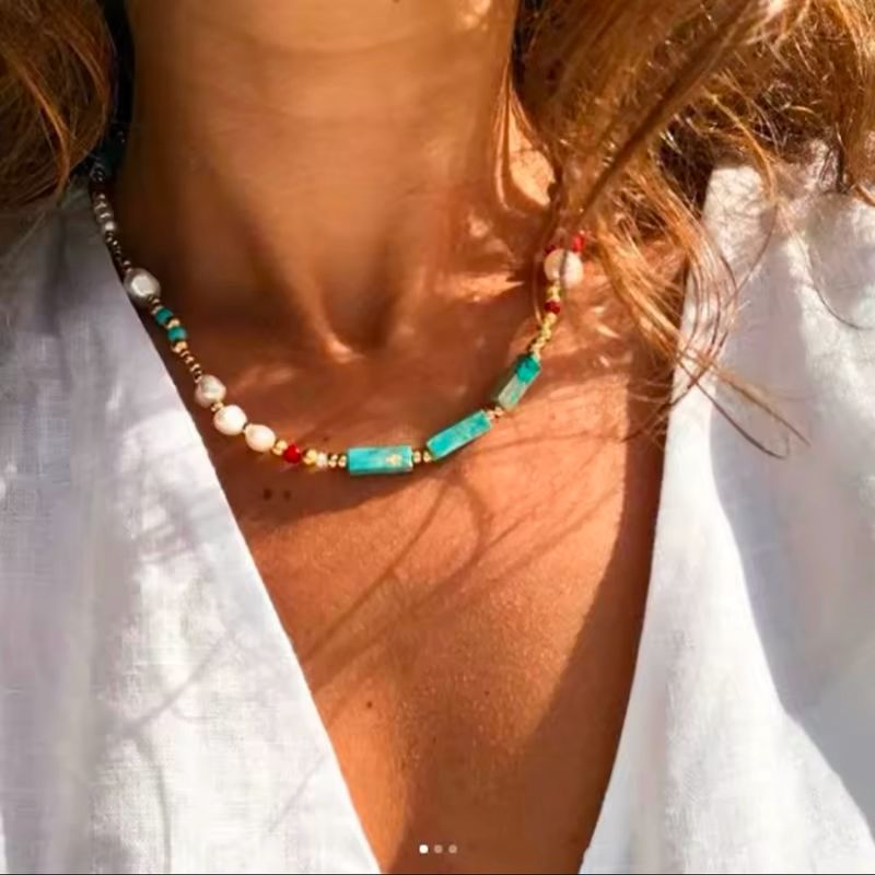Boho Pearl Necklace