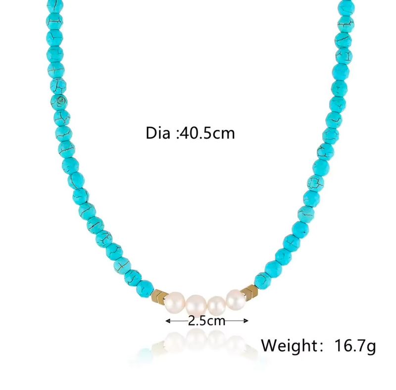 Turquoise Pearl Necklace