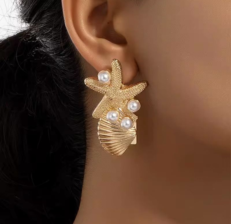 Starfish Shell Earrings