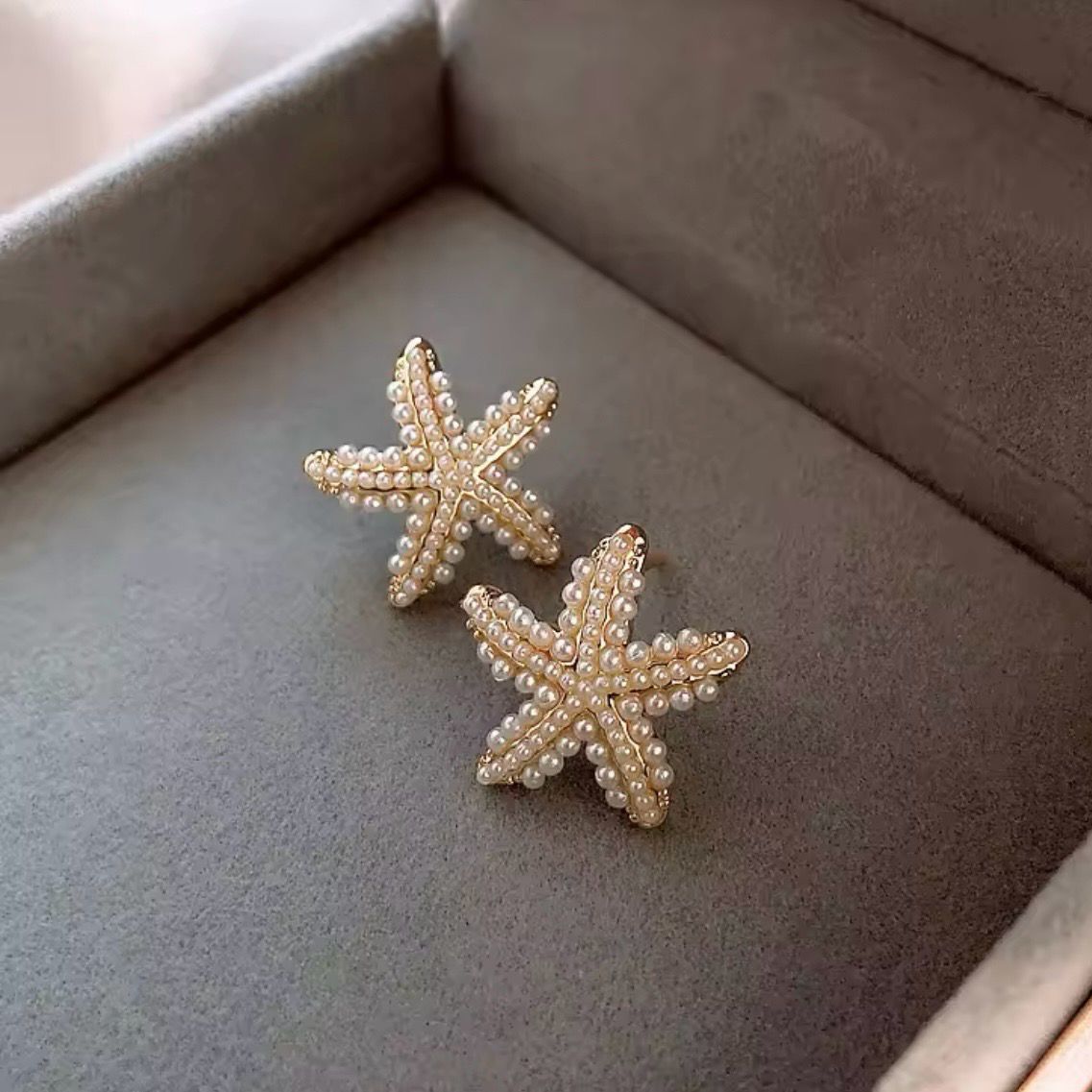 Starfish Pearl Earrings