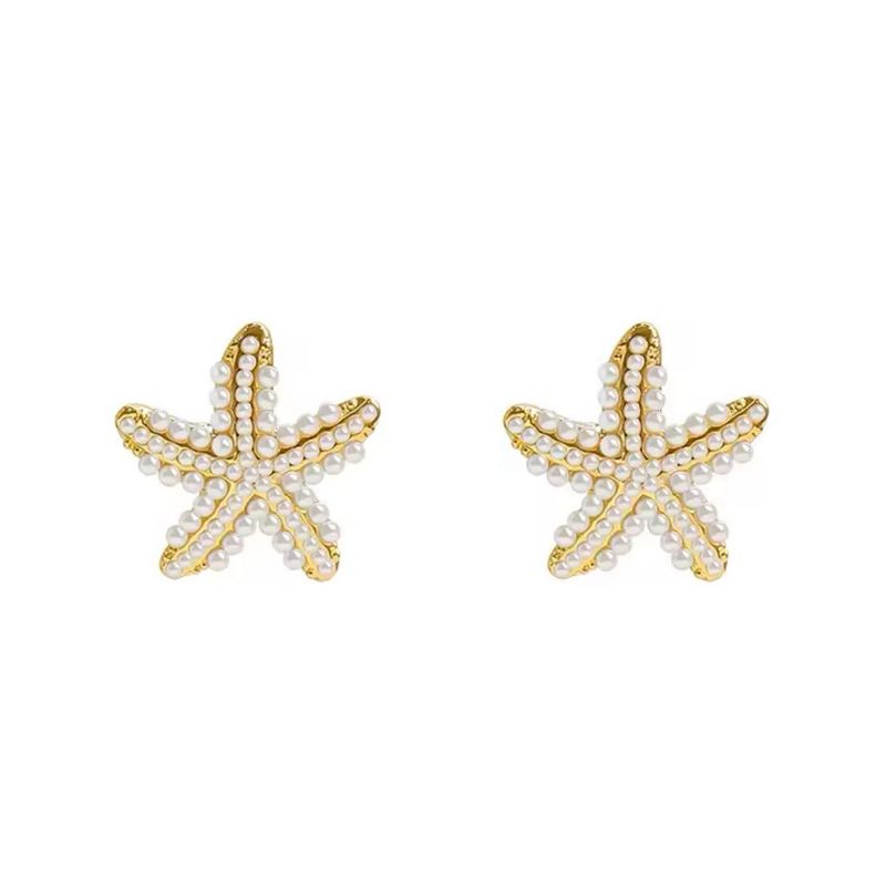 Starfish Pearl Earrings