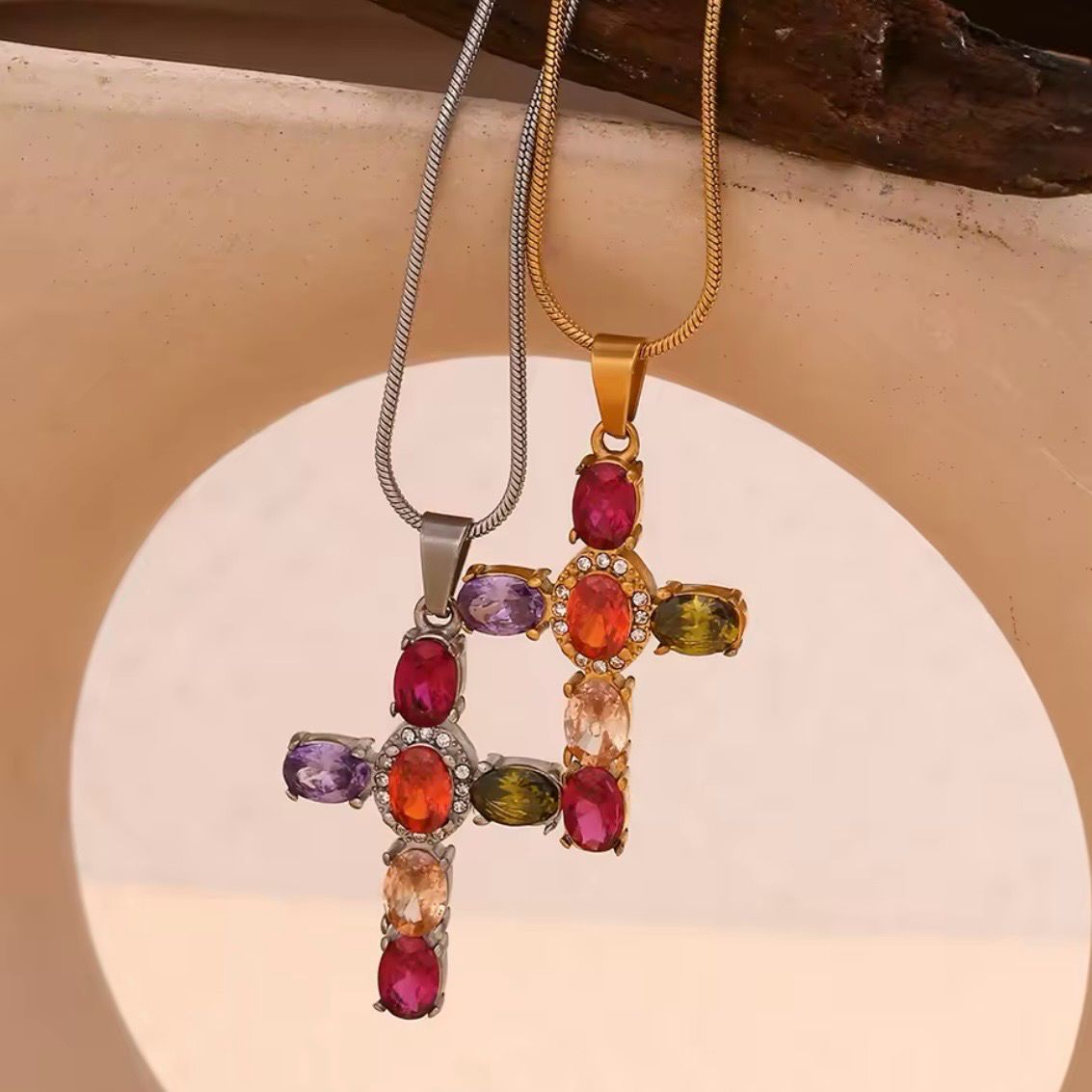 Colorful Cross Necklace