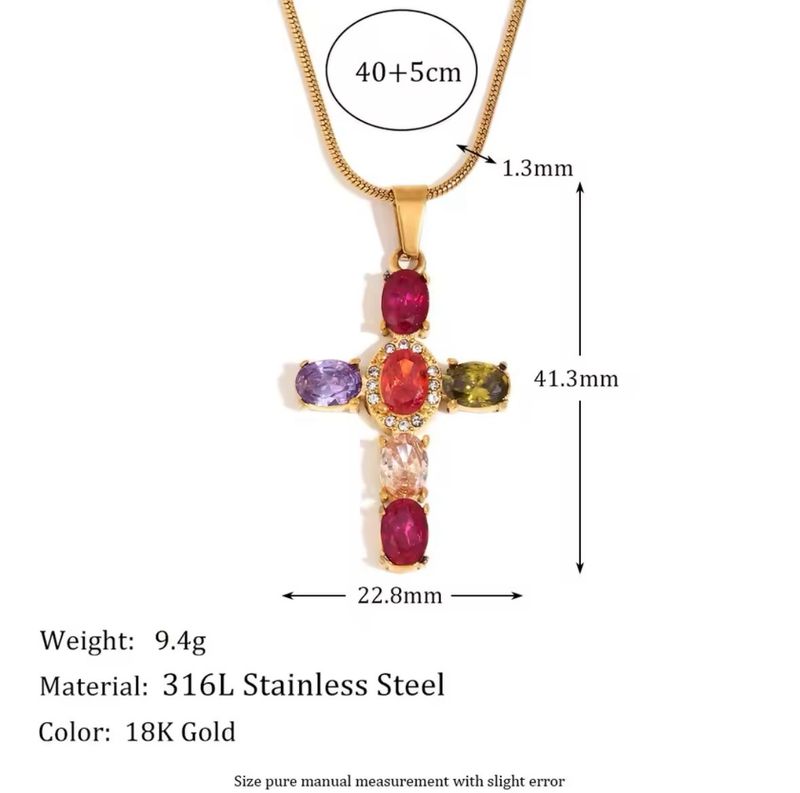 Colorful Cross Necklace