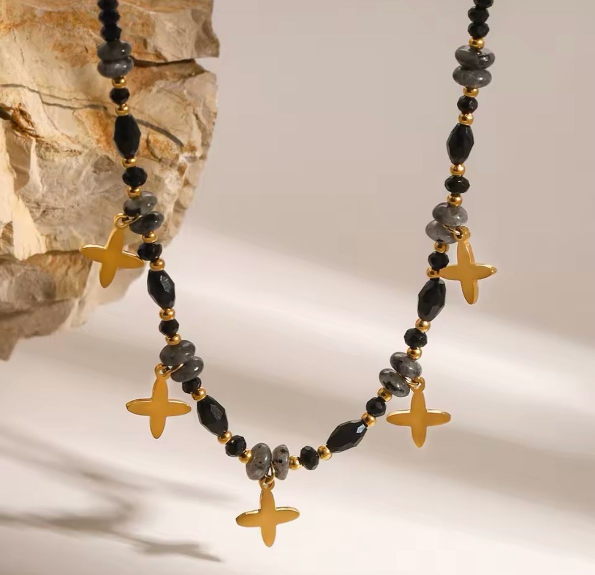Black Cross Necklace