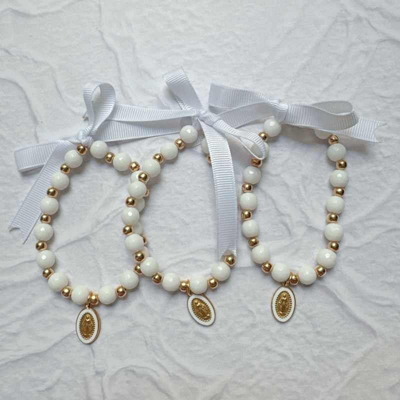 White Virgin Mary Bracelet
