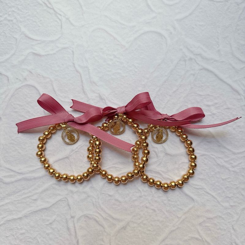 Pink Virgen María Bracelet