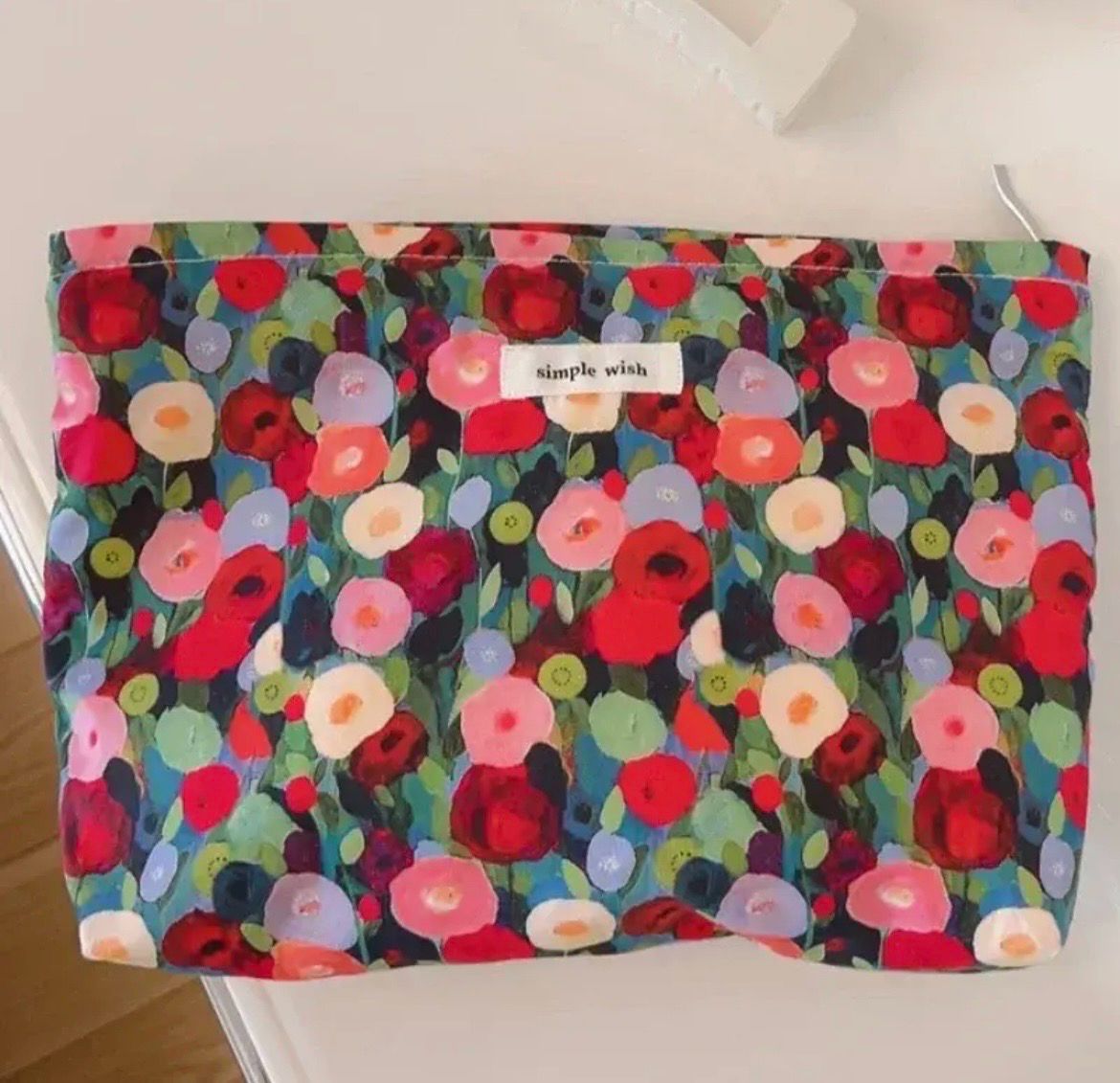 Colorful Flowers Makeup Bag
