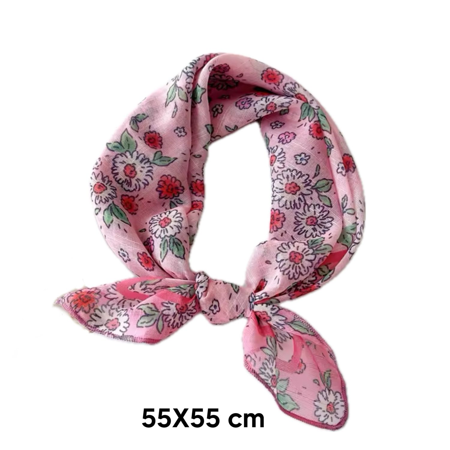 Pink Flowers Scarf