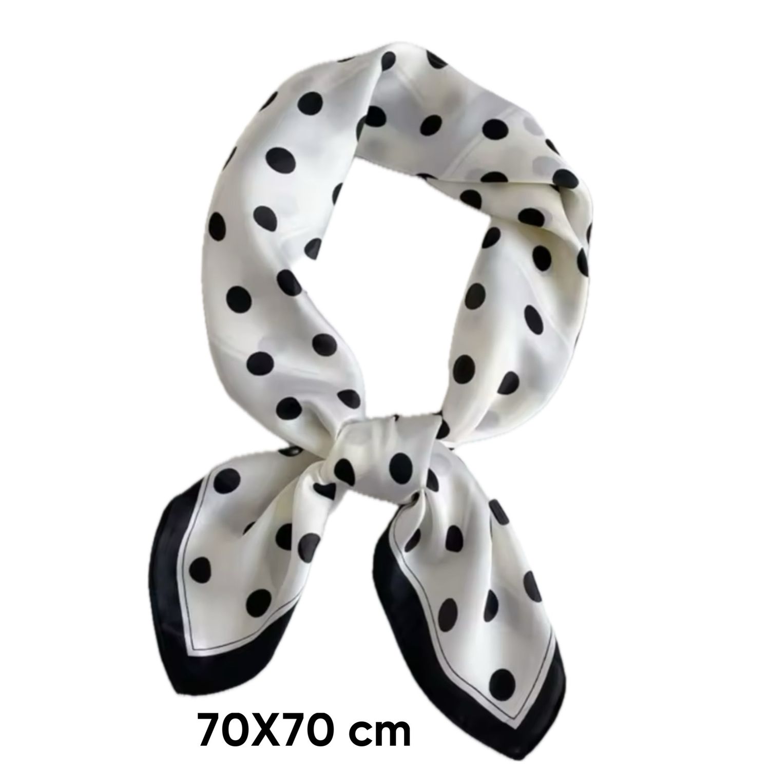 White Polka Dots Scarf
