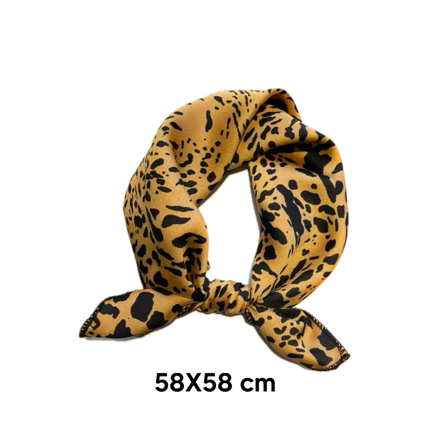 Yellow Leopard Print Scarf