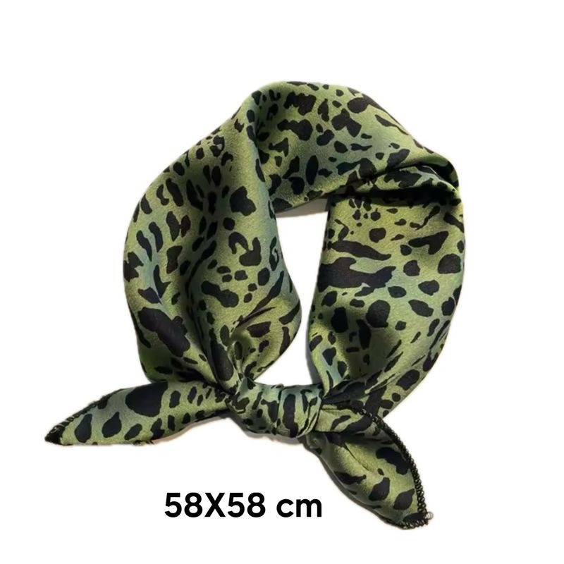 Olive Green print Scarf