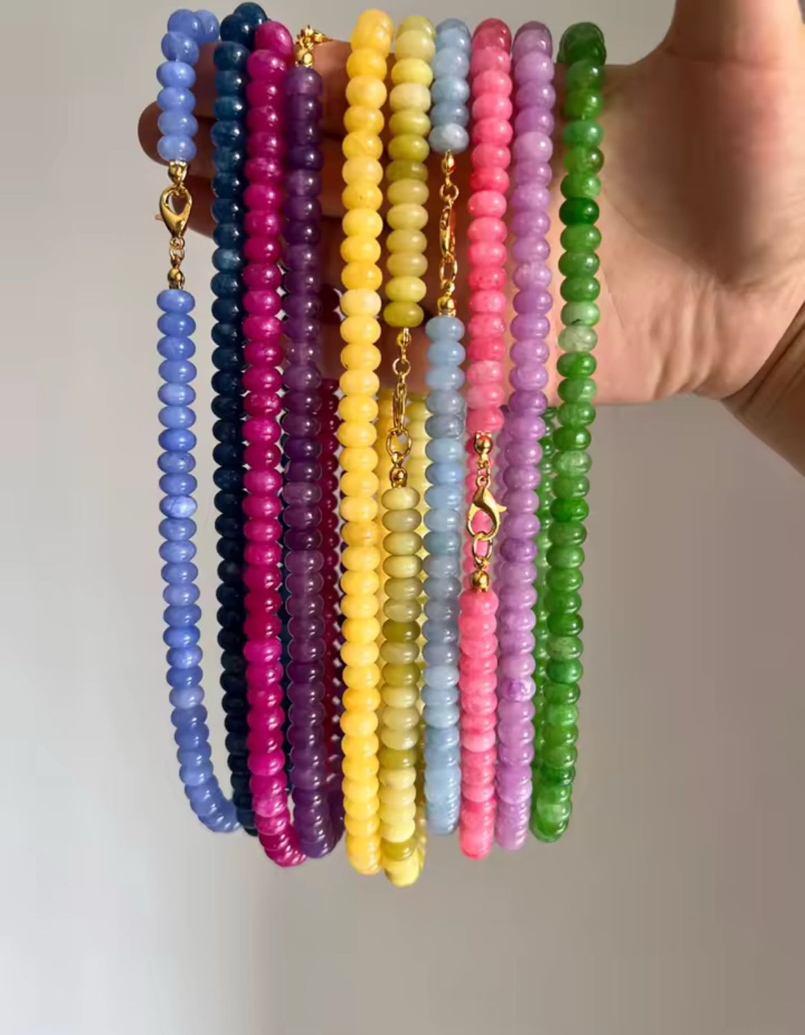 Color Natural Stone Necklace