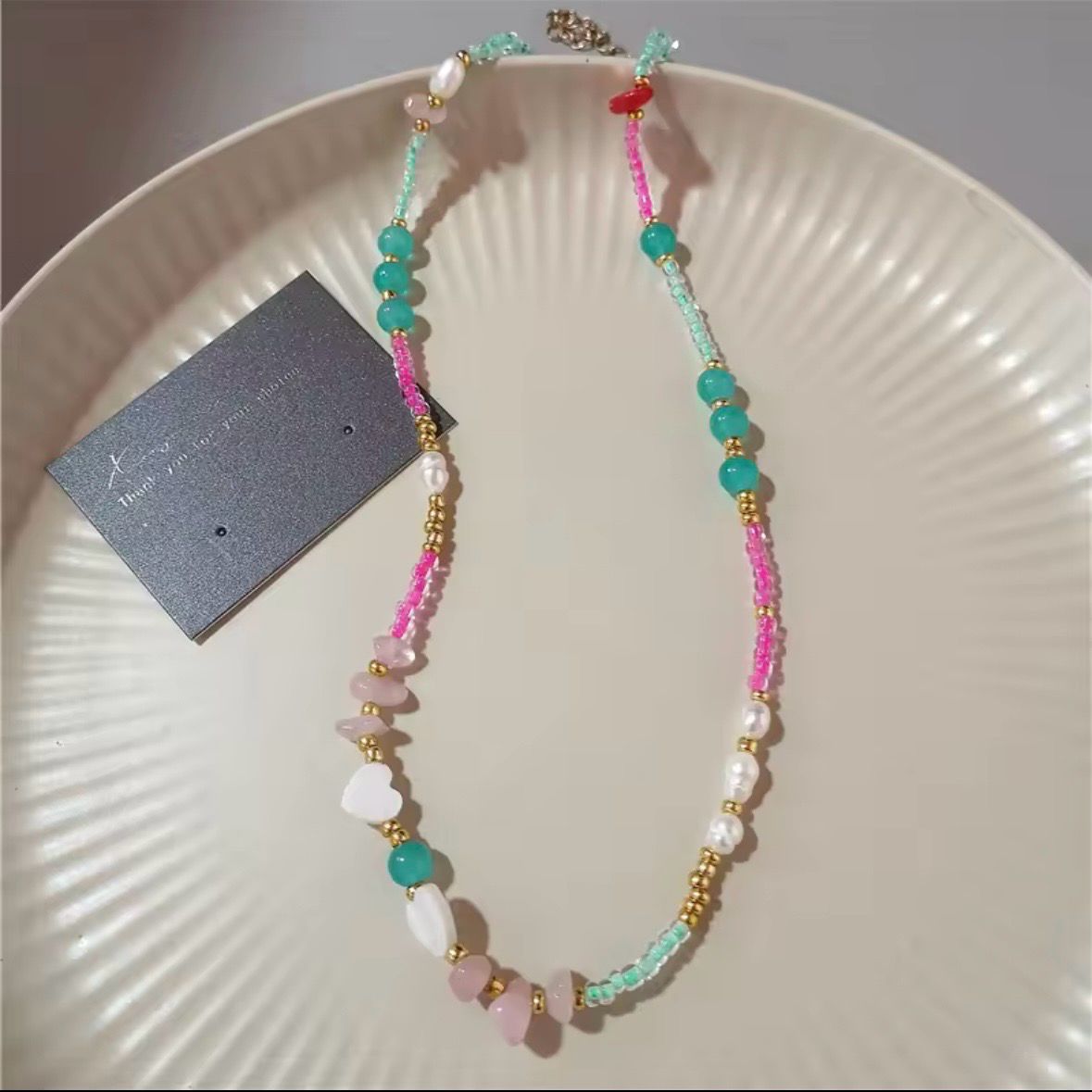 Pink Aqua Necklace