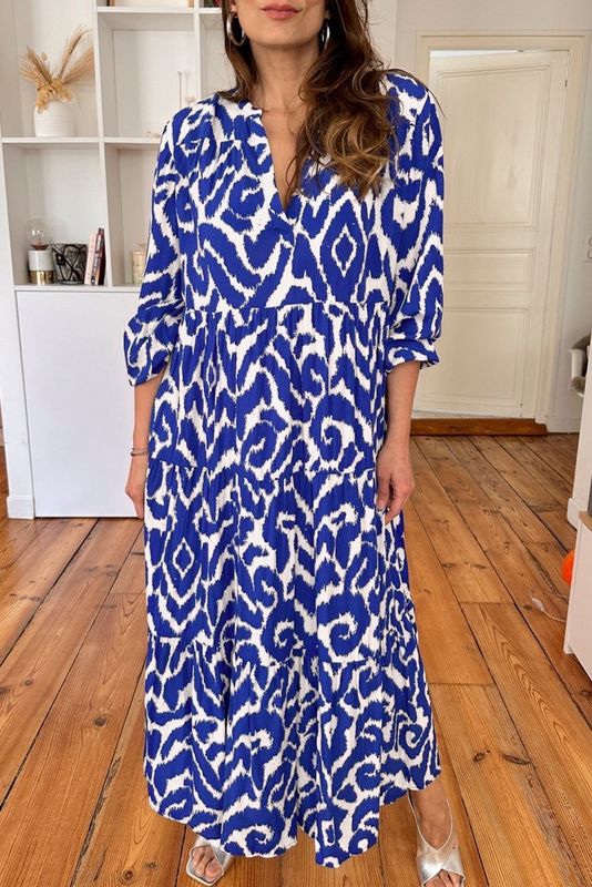 BLUE AMALFI MAXI DRESS