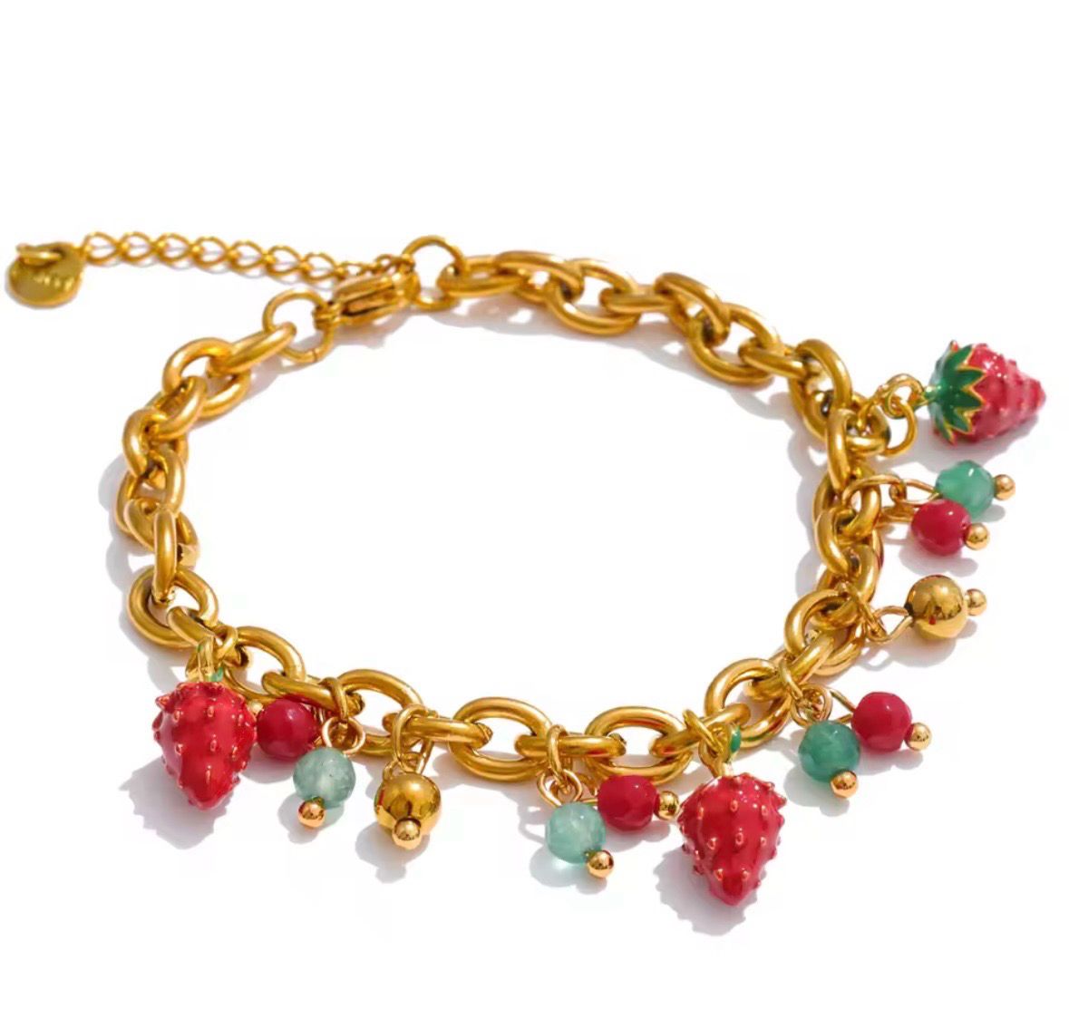 Strawberry Charms Bracelet