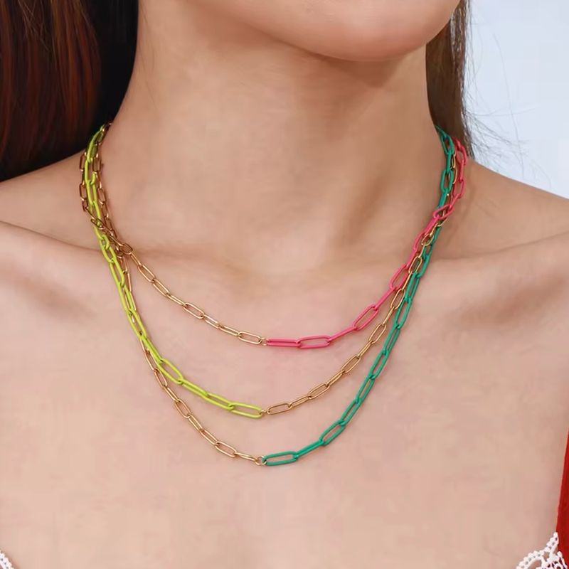 Color clip Necklace