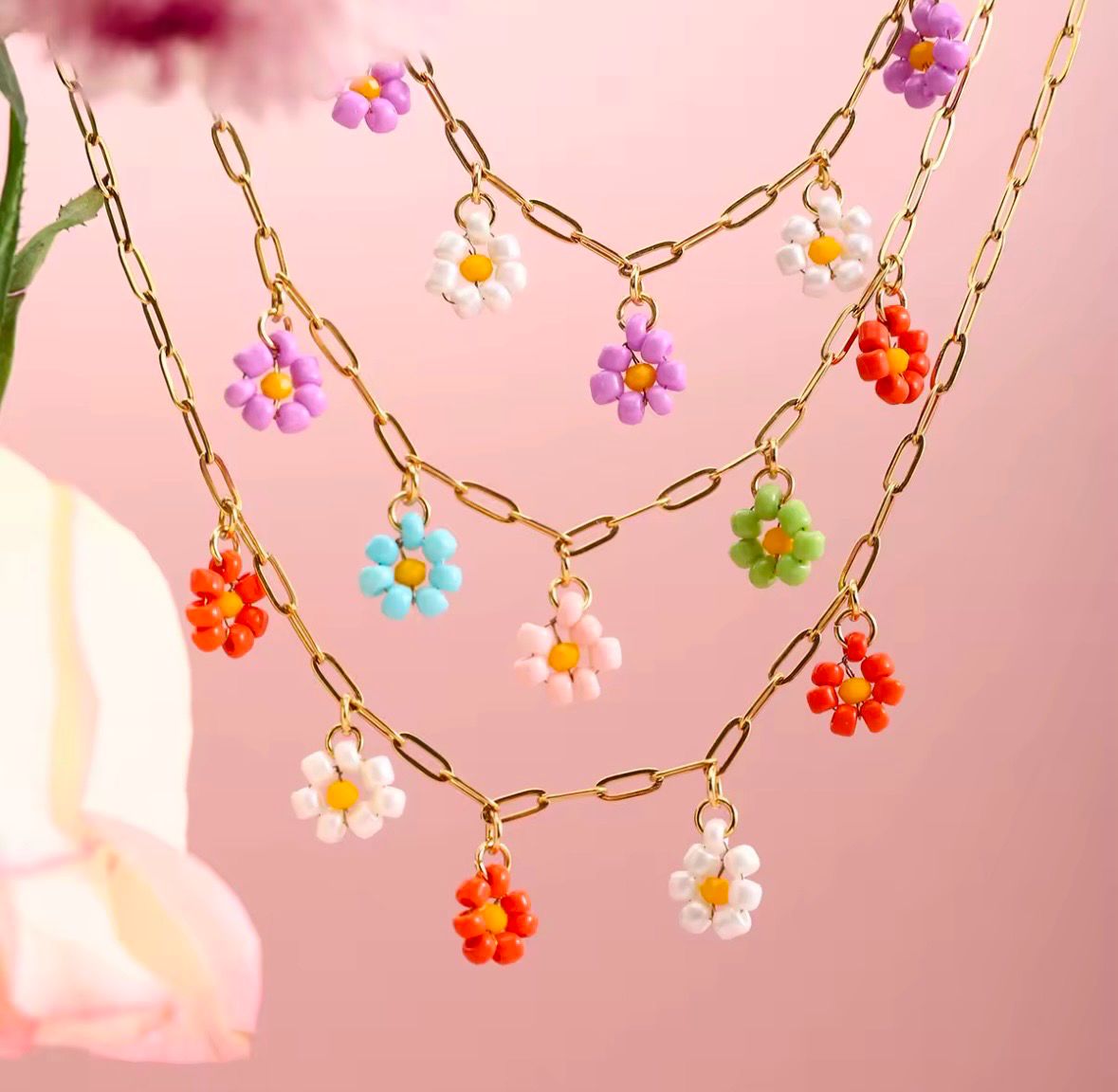 Flowers Colorful Necklace