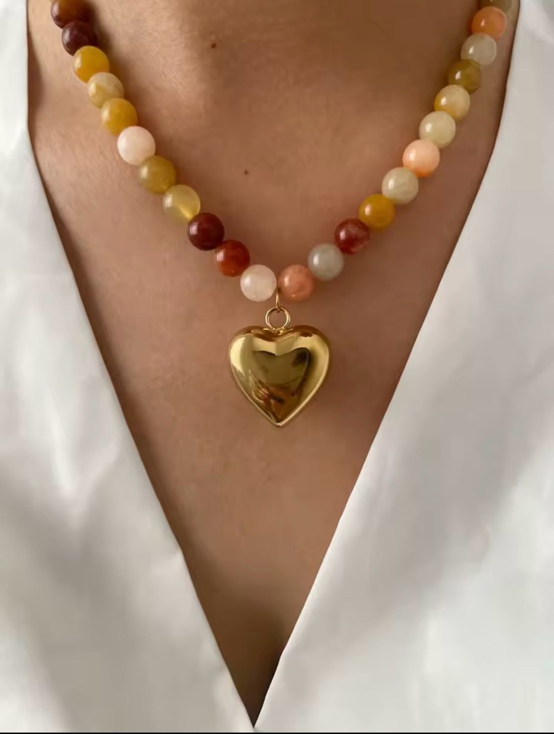Heart Necklace stone