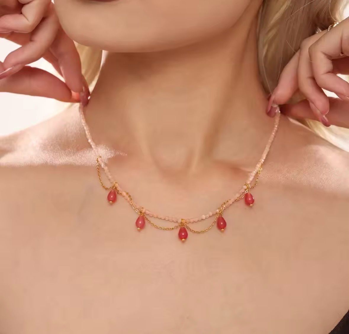 Coral Necklace Stone