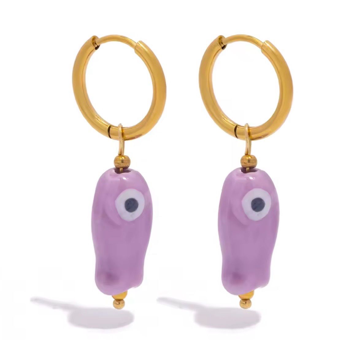 Lilac Fish Earrings