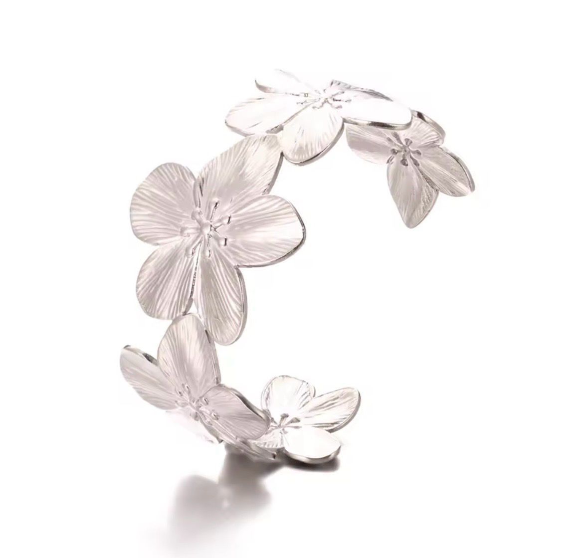 Silver Flowers Bracelet