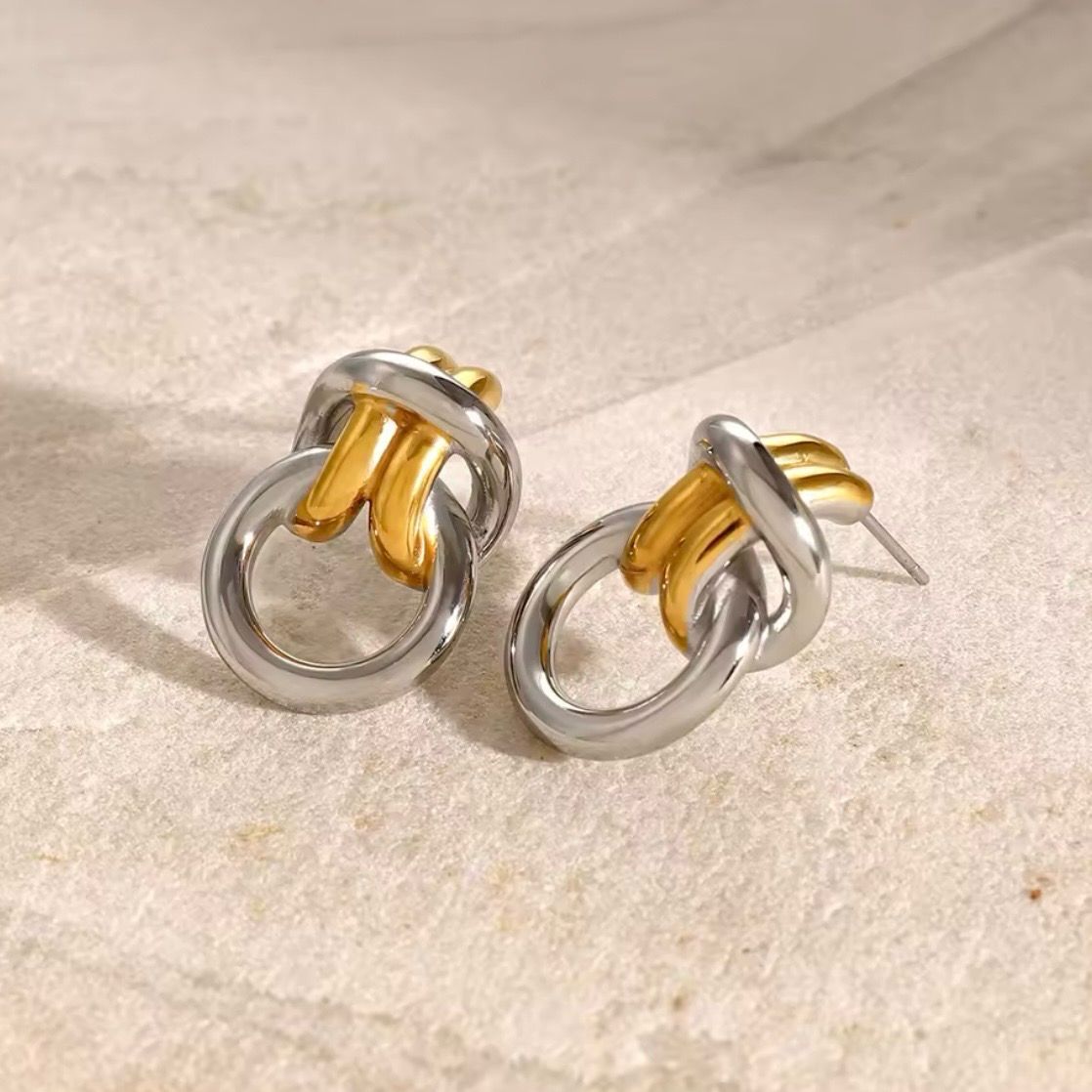 Silver Gold Earrings