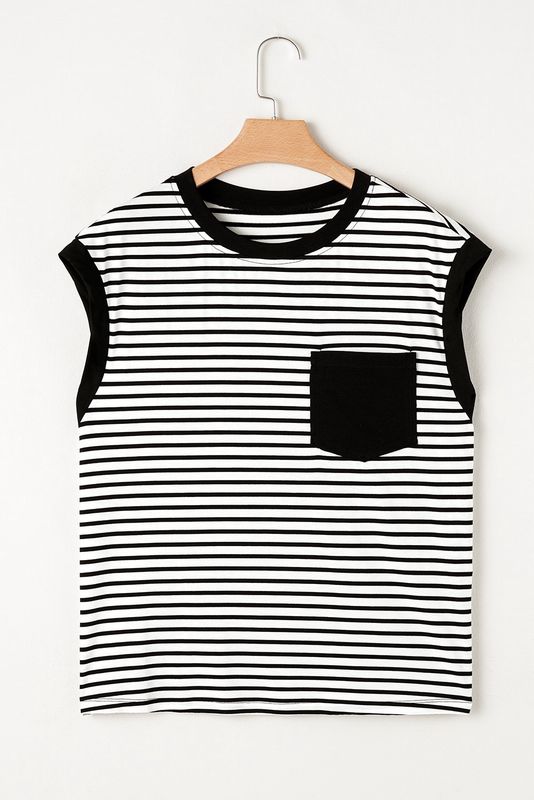 Blusa Rayada Negra