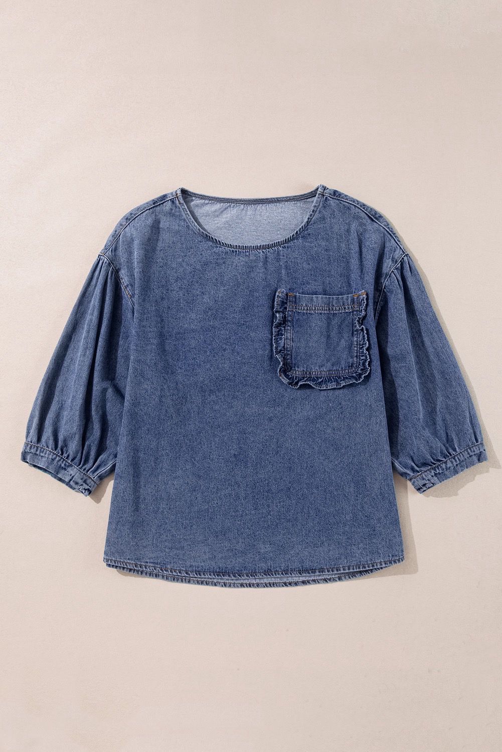 Denim Blouse 3/4