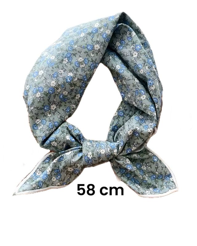 Soft Blue Flowers Scarf