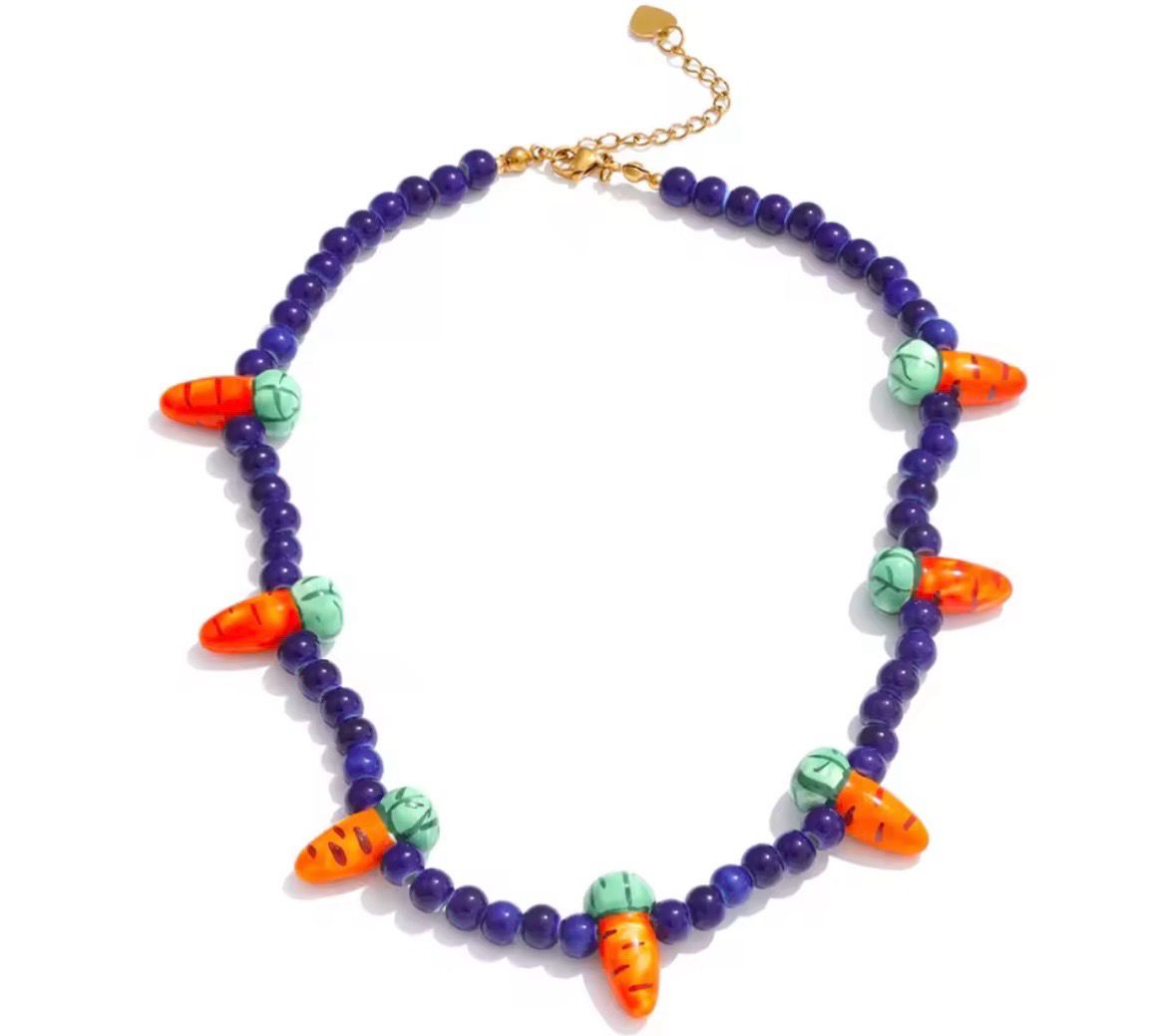 Blue Carrot Necklace