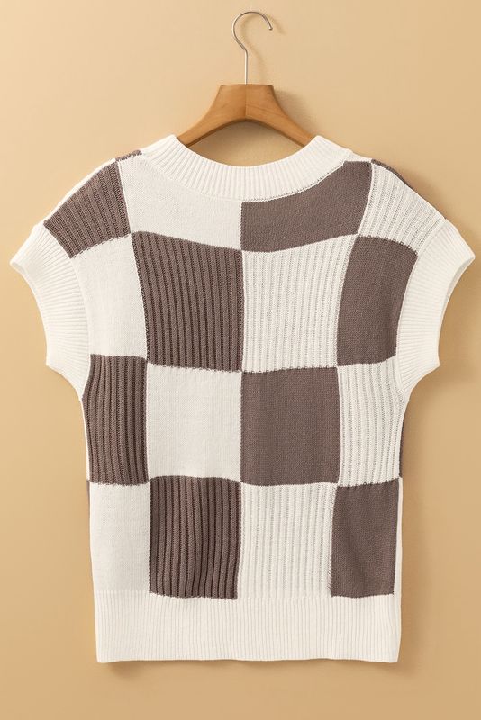 Blusa Brown Checkered