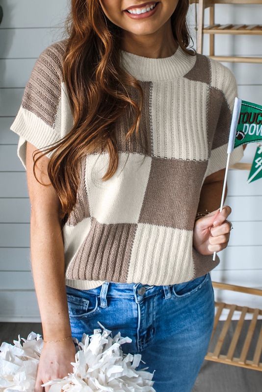 Blusa Brown Checkered