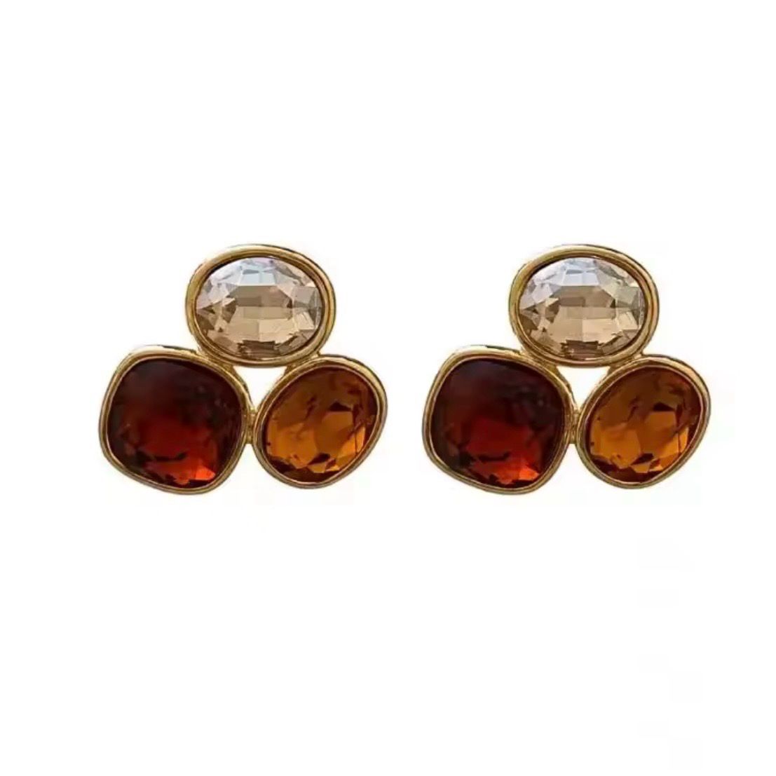 Brown Stones Studs