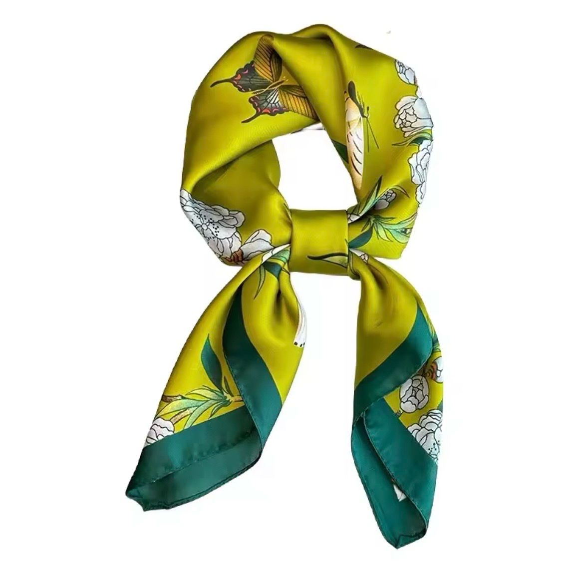 Lemon Yellow Flower Scarf