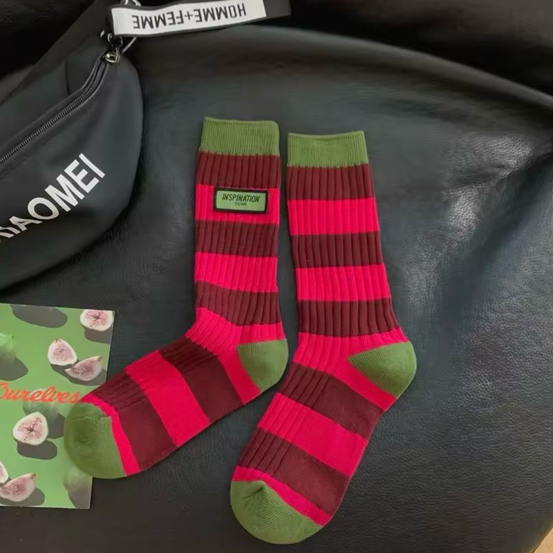 Fucsia Stripe Socks