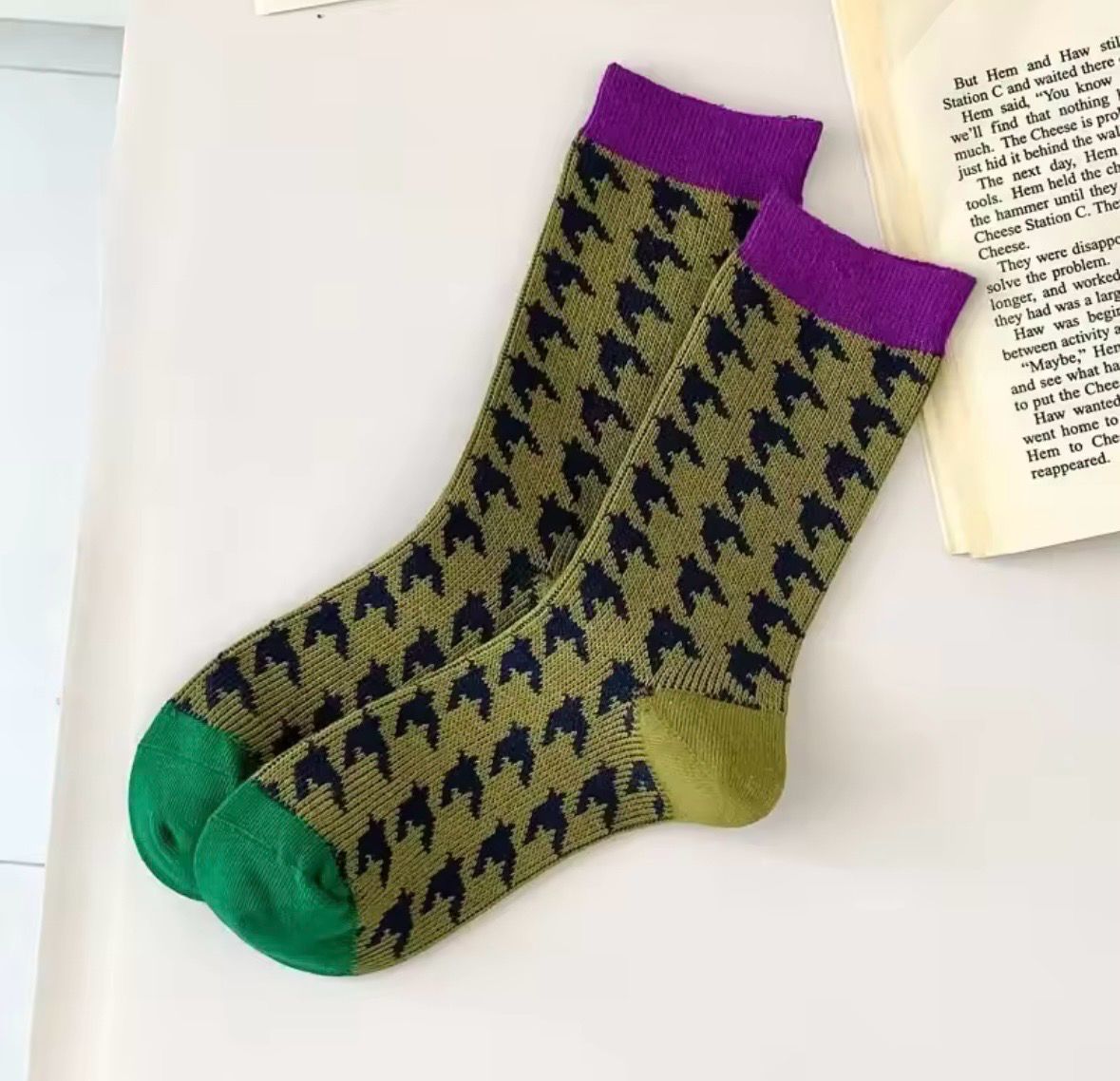 Lemon Purple Socks