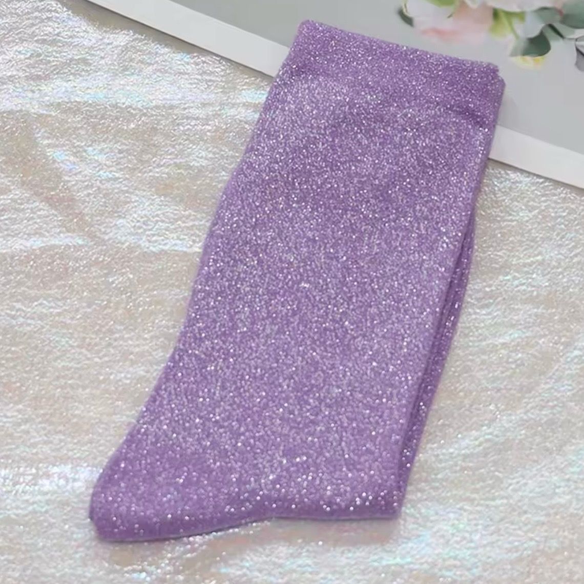 Lila Sparkle Socks